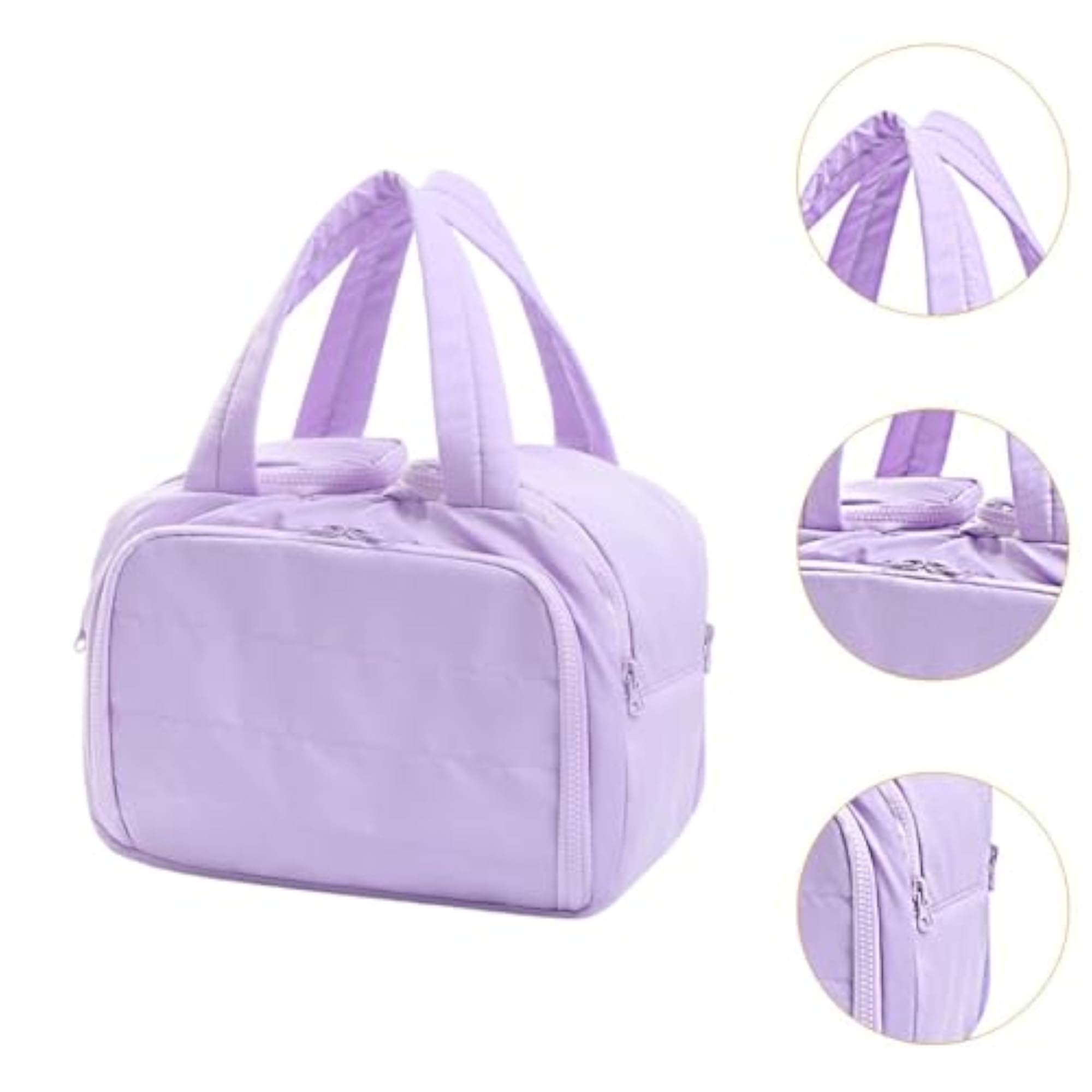 Large Capacity Travel Makeup Bag, Purple Pouch