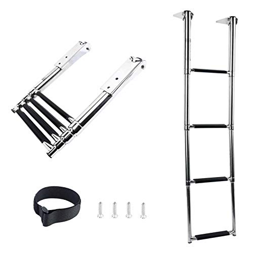 Escalera Plegable de 4 Peldaños para Piscina y Barco miniatura 1