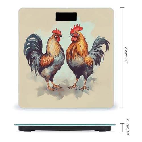 Báscula digital de baño con plataforma amplia y pantalla LCD grande miniatura 2