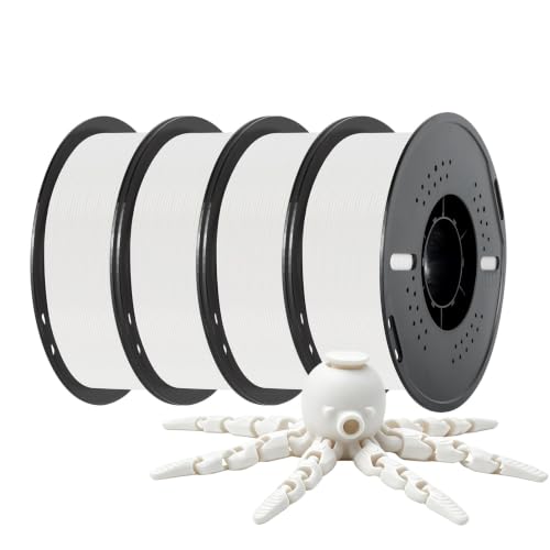 Image of Kingroon PLA 3D Printer Filament, Dimensional Accuracy + /- 0.02 mm, 1kg Spool(2.2lbs), 1.75 mm, 4KG White