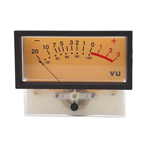 Vu Meter Header, Power Amplifier Level Meter with Backlight 12V High Accuracy DB Audio Level Header Home Amplifier for Amplifier and Speaker (1000UA 50?)
