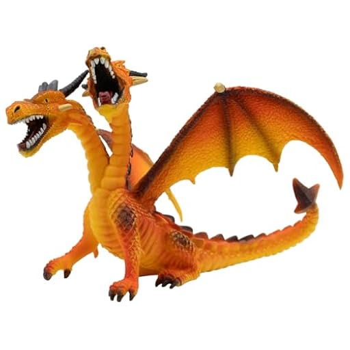 Topper Bullyland 75598 - Dragón con 2 Cabezas, Naranja | Ya disponible en tu tienda friki favorita! En mundofriki.es!