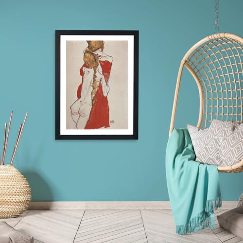 Affiche encadrée Egon Schiele art moderne Spiffing Prints One in Red Medium - 6