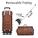 Rolling Garment Bag, Roller Duffle Bag with Wheels Rolling Garment Bags for Travel 3 in 1 Garment Bag Carry On Bag Weekender Bags Garment Duffel Bag for Men or Women-Brown