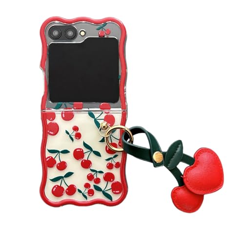 SCQYCWA ���킢�����b�h�`�F���[���܂肽���݃f�U�C���d�b�J�o�[�ASamsung Galaxy Z Flip 7�p�A�����p�A���̎q�p Z Flip 7 �▭�ȃX�}�z�P�[�X (�`�F�[���t��)