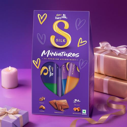 Image of Cadbury Dairy Milk Silk Miniatures Premium Assorted Chocolate Gift pack, 240 g