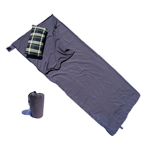 Lightweight Sleeping Bag Liner Camping Sheet for Travel Summer Sleeping Bag Hostel Motel Hotel Travel Sheet Free Carrying Bag 33