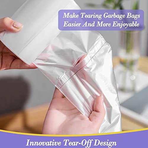 Image of 3 Gallon 120pcs (Fit 3-3.2 Gal) Small Clear Trash BagsPlastic Strong Clear Garbage Bags,Bathroom Trash Can Bin Liners,Waste Basket Liner,Fit 10-13 Liter, 3 Gallon,3.2Gallon