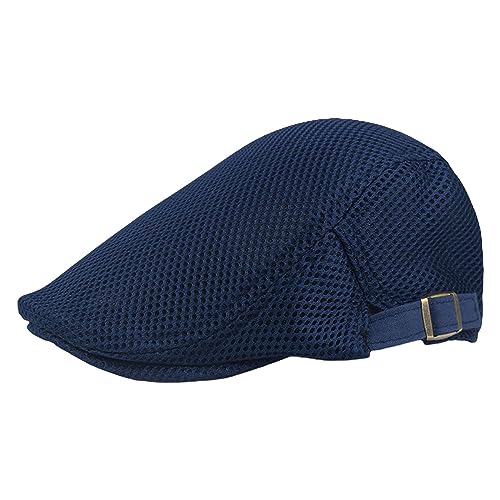 Genérico Gorro de esquí forrado para hombres transpirable verano Gavroche sombrero boina gorra irlandesa conducción caza sombreros gorro esquí niña, azul marino, Talla única