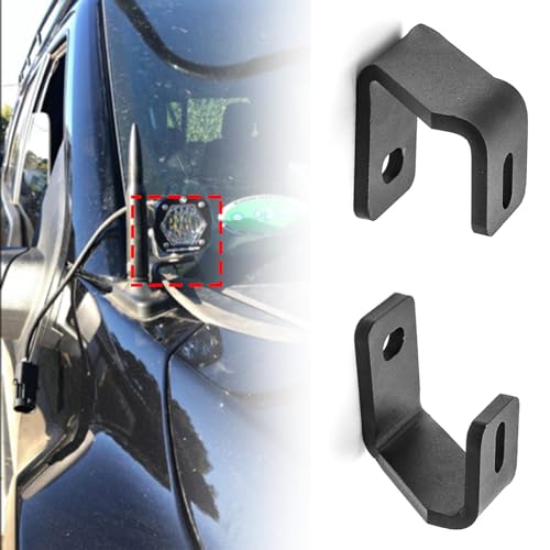 2pcs Truck Light Fixtures Vehicle Specific Mounting Brackets Front Auxiliary Light Bracket Suitable for Night Driving Hood Hinge Ditch Light Mount Brackets