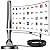 2025 TV Antenna Indoor,Antenna for Smart TV for Long Range Reception and All Smart/Old TVs,HD Digital Antenna with Signal Booster for Local Channels,Supports 4K 1080p