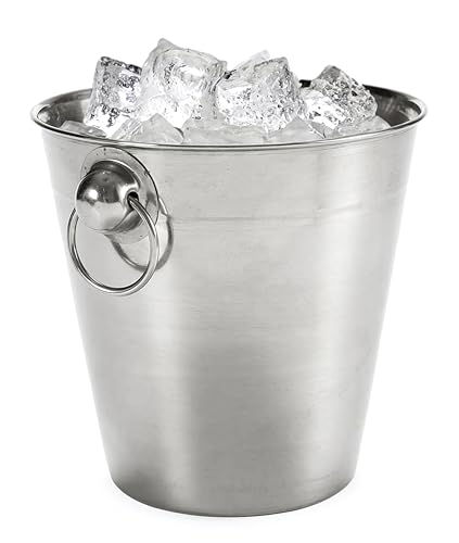 ECO EISEIMER 1L aus Edelstahl 12cm Eiswürfeleimer Flaschenkühler Sektkühler Eisbehälter Eiswürfel Flascheneimer Eiswürfelbehälter Behälter 52