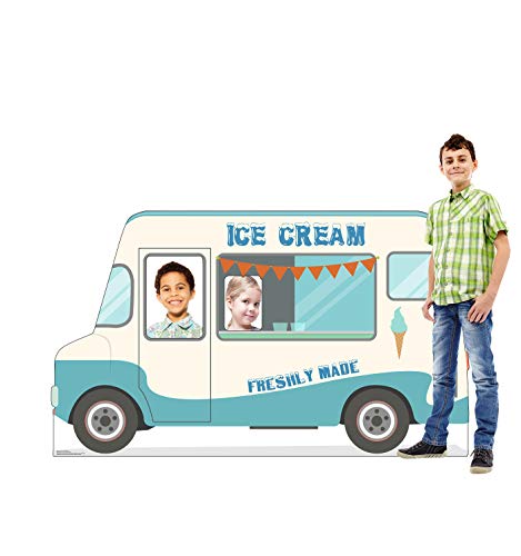 Image of Cardboard People Ice Cream Truck Stand-in Life Size Cardboard Cutout Standup