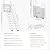 HESMAX Pull Down Wall Mounted Attic Ladder,12 Steps Space Saving Folding Loft Stairs,Fits 112-124 in Ceiling Height, Attic Stairs for Small Home Renovation & Attic Storage Daily Access