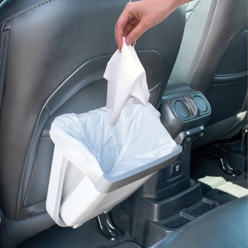 Glad Roomate Collapsible Waste Bin | Compact Travel Trash Can with Space-Saving Expandable Design | Indoor and Outdoor Disposal Basket, 2 Gallon, White - image 4