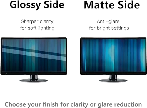 Image of 27 Inch Computer Privacy Screen Shield for 16:9 Widescreen Desktop Monitor Anti-Glare Blue Light Privacy Filter and Anti Spy Privacy Screen