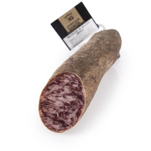 ENRIQUE GARCÍA - Salchichón Ibérico de Bellota, Media Pieza Envasada al Vacío, 650 g Aprox