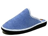  Zapatilla casa mujer DOCTOR CUTILLAS, tejido rizo azul aguamar. Mod.24503 (Azul, numeric_39)