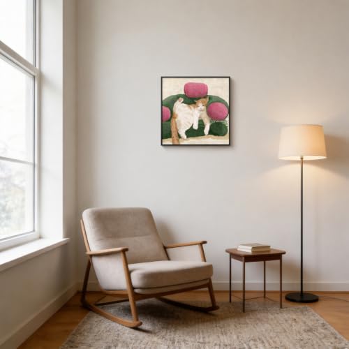 Cuadro decorativo de gatito dormilón ideal para dar calidez a tu dormitorio 3