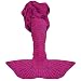 Mermaid Tail Blanket, DDMY Knit Crochet Mermaid Blanket for Adult, All Seasons Sleeping Bag Blanket, Wave Pattern 74''x35''