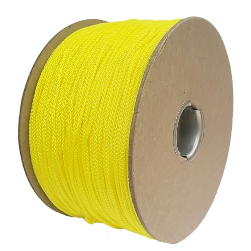 Braided Spear Gun Line, Fishing Line, Multi-Purpose Utility 1.8mm x 328 Feet, Spool, Yellow