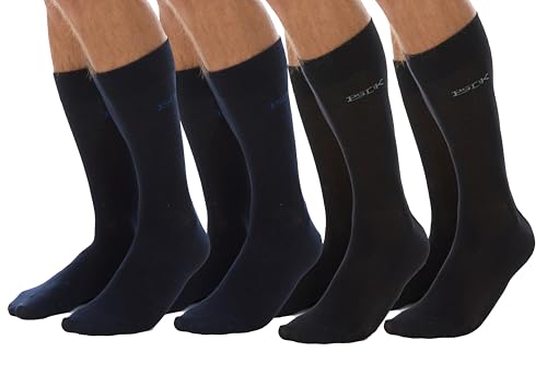 Men's Dress Socks - 4 Pair Pack Classic Solid Soft and Lightweight Cotton Comfort shoe size 7-13