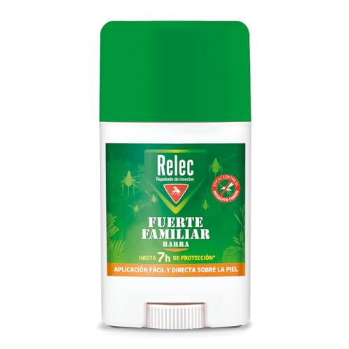 Relec Fuerte Familiar Barra Repelente De Insectos, 7 horas de protección, 50 ml
