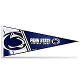 Rico Industries NCAA Penn State Nittany Lions - PSU Primary 12' x 30' Felt Wall Décor Pennant - Great for Home/Bed Room/Man Cave Décor