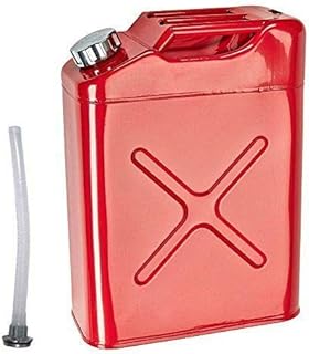 HYGRAD BUILT TO SURVIVE 20L 5 Gallon Steel Fuel Gasoline Petrol Diesel Water Jerry Can Tank Container Backup Storage Gasoline Metal Cans with Spout for Storage Fuel Petrol Diesel Oil Container