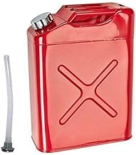 HYGRAD BUILT TO SURVIVE 20L 5 Gallon Steel Fuel Gasoline Petrol Diesel Water Jerry Can Tank Container Backup Storage Gasoline Metal Cans with Spout for Storage Fuel Petrol Diesel Oil Container