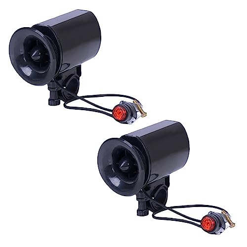 2 Stuck Fahrradklingel Elektrisch, Fahrradklingel, 100dB 6 Ton-Modus Fahrradhupe Elektrisch IPX4 Wasserdichtem für Erwachsene Kinder MTB Bike/Rennrad/BMX/Elektroroller