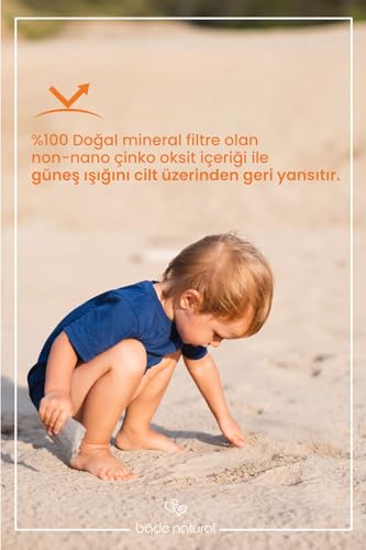 Image of Bade Natural Kids Mineral Sunscreen Stick SPF 50+ - 100% Natural Zinc Oxide Sun Protection for Babies & Children, Broad Spectrum UVA /UVB Defense, Water Resistant & Gentle Formula, 0.56 oz