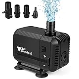 [page_title]-Amzdeal Tauchpumpe Wasserpumpe 1500L/H(800L/H) für Aquarium, Statuen Brunnen und Teich mit Ultra-leises Design Aquariumpumpe (800L/H)
