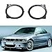 Riloer Front Lower Grille Fog Light Ring Cover Trim 51112695256 51112695255, Compatible with BMW M3 E46 2000-2006, Matte Black ABS Plastic Fog Lamp Bezels, 2 pcs Car Accessories (Left + Right)