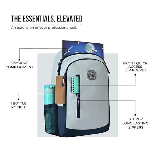 Image of Gear Eco 4 18 inch /19L Medium Water Resistant Daypack | Casual Backpack | Travel Backpack for Men /Women (Grey - Blue)