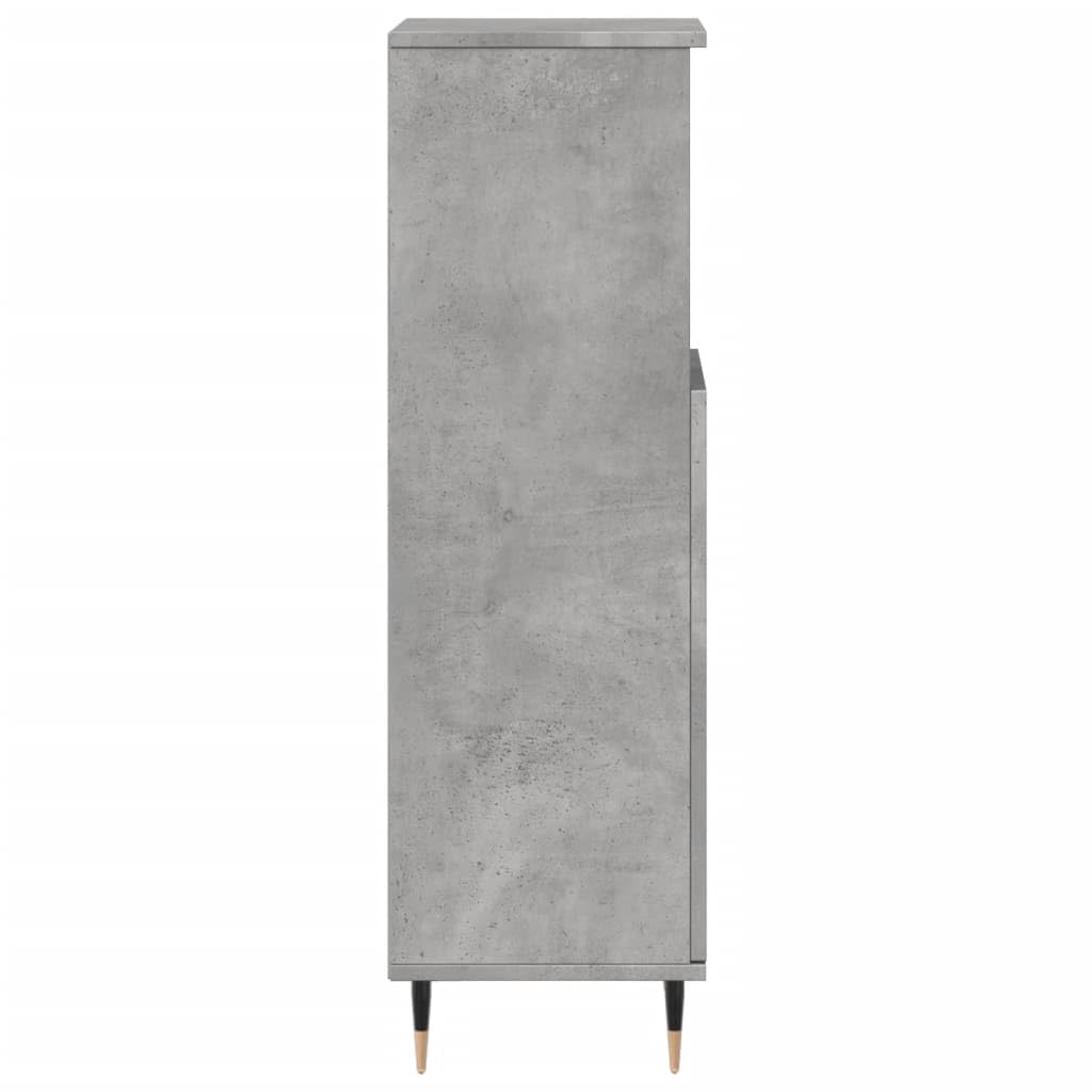 ShGaxin 857204 szafka łazienkowa, sklejka, betonowa, szara, 30 x 30 x 100 cm, meble łazienkowe, pomocnicza szafka łazienkowa, meble łazienkowe