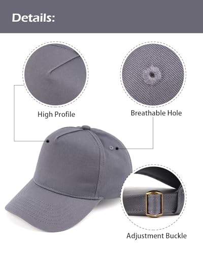 Image of Zylioo XXL Baseball Cap for Big Heads, High Crown Structured Dad Hat | Hard Crown Gives Extra Head Room, Adjustable Comfort For Golf, Walking, Work, Travel, And Daily Wear