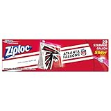 Ziploc Brand NFL Atlanta Falcons Slider Gallon, 20 ct