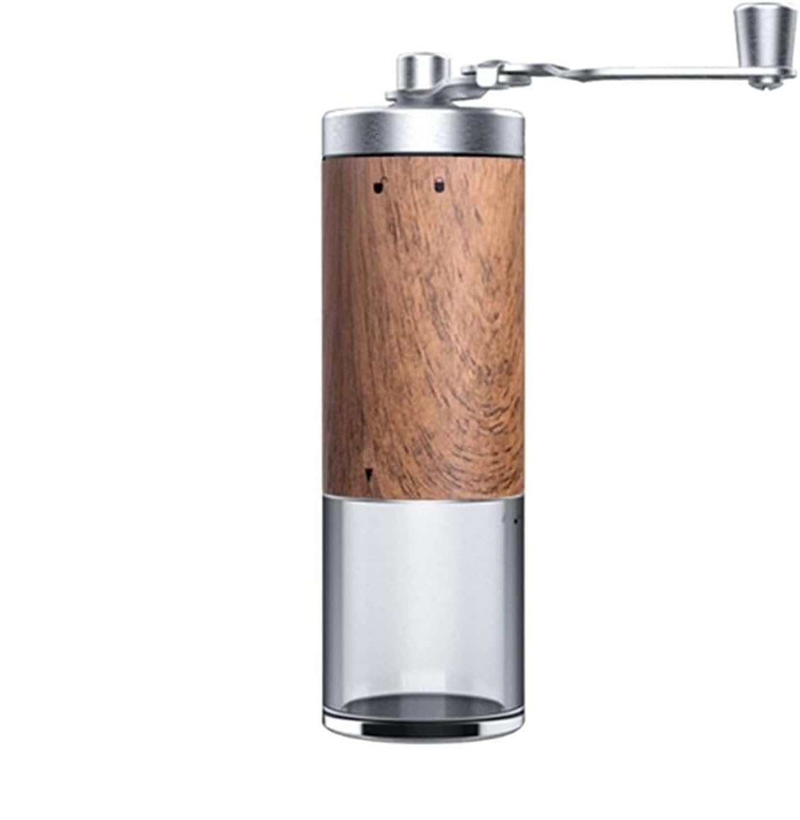 French Press Młynek Do Kawy Burr Mały Ręczny Ze Stali Nierdzewnej Z Ziarnem Drewna Dzbanek Kawy