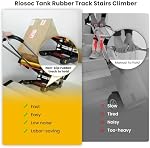 Electric Stair Climbing Hand Trucks Moving Heavy Objects Up and Down Stairs Effortless, 441 lbs Max Load Capacity, Folding Dolly with Rubber Tracks for Easy of Furniture 11A