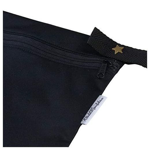 Windelmanufaktur Wetbag, atmungsaktive und wasserabweisende Nasstasche - Made in Germany (klein, Schwarz)