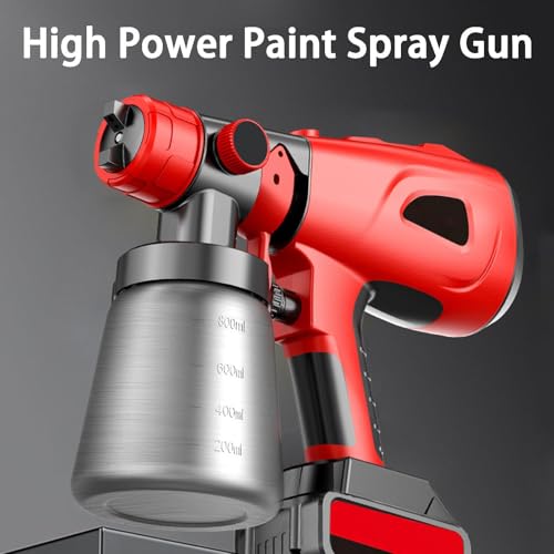 Pistola a spruzzo elettrica portatile con ugello girevole a 360°, 3 modalità di spruzzo per una verniciatura efficiente di case, pareti, recinzioni, mobili e armadi