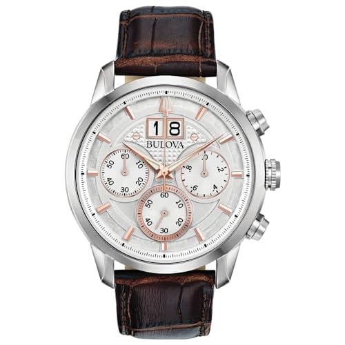Bulova Reloj Cronógrafo para Hombre de Cuarzo con Correa en Cuero 96B309