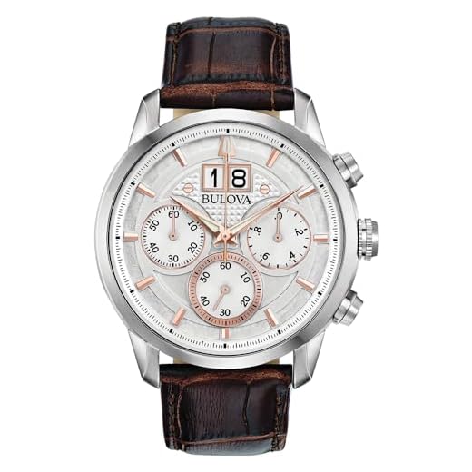Bulova Reloj Cronógrafo para Hombre de Cuarzo con Correa en Cuero 96B309