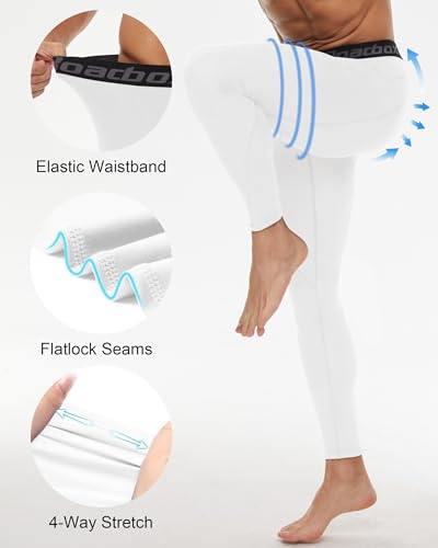 Roadbox Men’s Compression Pants Running Tights, Performance Sports Workout Leggings, Athletic Base Layer for Gym Basketball3