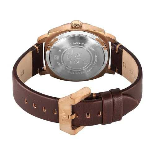 Image of Xylys Patina Quartz Analog Brown Dial Brown Leather Strap Watch for Men