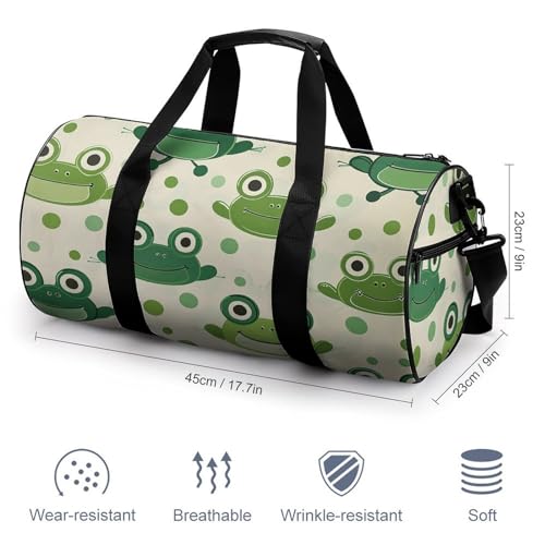 Travel Duffle Bag Frog Theme Pattern Weekender Bags for Women Large Capacity Travel Overnight Bags Foldable Carry On Tote Bags Lightweight Sport Gym Bag For Travel/Gift2
