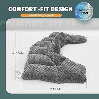 Wheat Bags Microwavable for Neck and Shoulders - Unscented Heated Neck Warmer - Microwave Heat Pad Pack - Heated Neck Wrap for Pain Relief, Muscle Tension and Arthritis Relief