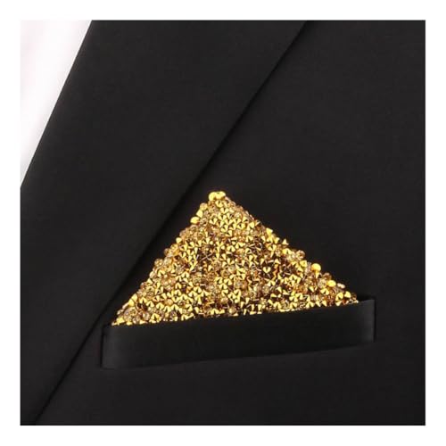 SHTGOI Mouchoir rectangulaire à paillettes pour homme - Mouchoir plat - Carré - Pour costume de mariage, smoking et occasions festives