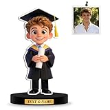WERWAES Regalo Personalizado para Graduación - Figura de Madera con Tu Foto en 2D, Retrato de Dibujos Animados para Escritorio, Detalle Único para Amigos o Compañeros en su Día Especial